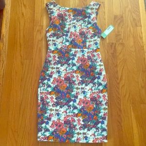 Never worn floral scuba dress